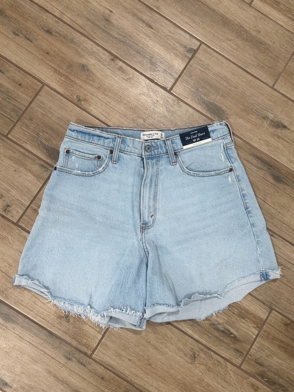 Abercrombie & Fitch Light Blue The Dad Shorts Curve Love NWT